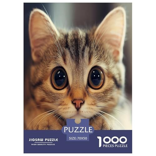 Niedliche Katze Puzzle 1000-teilige Schwer Puzzle Spielzeug Lernspiel Impossible Herausforderung Spielzeug Für Erwachsene Und Kinder Ab 14 Jahren 70x50cm/1000pcs Niedliche Katze Puzzle 1000-teilige Schwer Puzzle Spielzeug Lernspiel Impossible Herausforderung Spielzeug Für Erwachsene Und Kinder Ab 14 Jahren 70x50cm/1000pcs von IEJKLUVWX