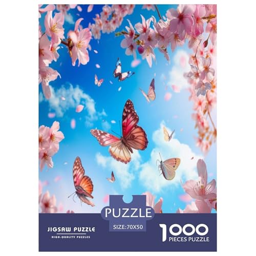 Rosa Schmetterling Puzzle 1000 Teile Schwer Puzzle Spielzeug Lernspiel Impossible Herausforderung Spielzeug Für Erwachsene Und Kinder Ab 12 Jahren 70x50cm/1000pcs Rosa Schmetterling Puzzle 1000 Teile Schwer Puzzle Spielzeug Lernspiel Impossible Herausforderung Spielzeug Für Erwachsene Und Kinder Ab 12 Jahren 70x50cm/1000pcs von IEJKLUVWX