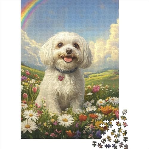 Shih Tzu Puzzle 1000 Teile Schwer Puzzle Spielzeug Pädagogisches Spiel Impossible Herausforderung Spielzeug Für Erwachsene Und Kinder Ab 14 Jahren 1000pcs (75x50cm) von IEJKLUVWX