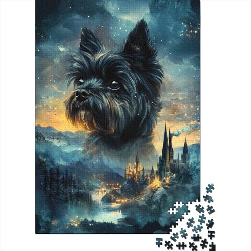 Yorkshire Terrier Puzzles 1000 Teile Schwer Puzzle Spielzeug Lernspiel Impossible Herausforderungsspielzeug Für Erwachsene Und Kinder in Bewährter 1000pcs (75x50cm) von IEJKLUVWX