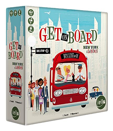 IELLO, Get on Board New York & London, Strategiespiel, Innovatives Flip and Write-Spiel, Spannendes Bus-Routenplanen für Familien, Für 2–5 Spieler ab 8 Jahren IELLO, Get on Board New York & London, Strategiespiel, Innovatives Flip and Write-Spiel, Spannendes Bus-Routenplanen für Familien, Für 2–5 Spieler ab 8 Jahren von IELLO