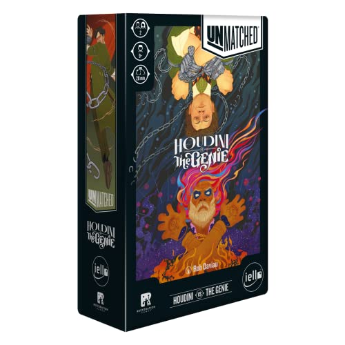 iello IEL70061 Unmatched: Houdini vs. The Genie [Expansion](English) Brettspiele, Fantasy von IELLO