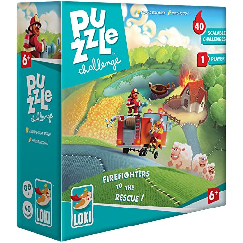 LOKI IELLO Puzzle Challenge: Feuerwehrleute zur Rettung! - 40 Herausforderungen, Spiele, lernen, wie man ein Puzzle mit lustigen Zielen erfüllt, Kinderspiel, 1 Spieler, ab 6 Jahren LOKI IELLO Puzzle Challenge: Feuerwehrleute zur Rettung! - 40 Herausforderungen, Spiele, lernen, wie man ein Puzzle mit lustigen Zielen erfüllt, Kinderspiel, 1 Spieler, ab 6 Jahren von IELLO