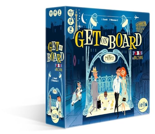 iello Get on Board: Paris & Rom Famililienspiel, ab 8 Jahren von IELLO
