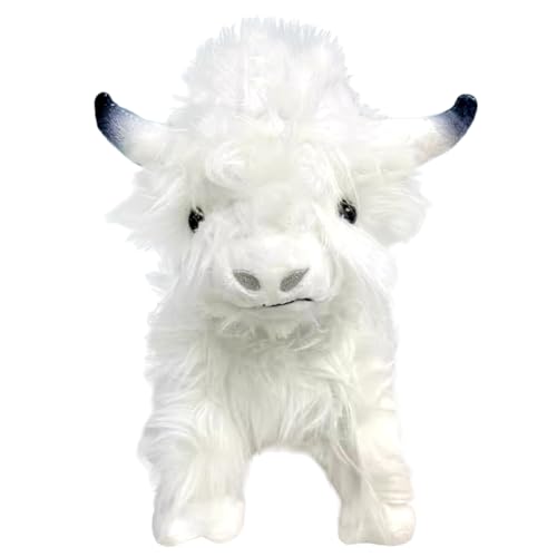 Highland Cow Plüsch Hochlandkuh Plüschtier Highland Cow Stofftiere realistische schottische Highland Cow Plüschpuppe Flauschiges Plüschtier für Kinder Mädchen Junge Fans Geburtstag Geschenk,zum Spiele von IFHDO