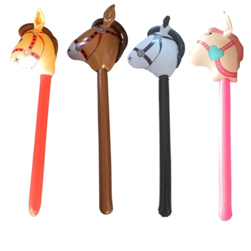 IFHDO 4 Stück Aufblasbares Pferd,Aufblasbares Spielzeug Geburtstags, Aufblasbarer Stock Stockpferd, Pferde Geburtstagsfeier Deko,Horsing Party Geschenk Requisiten Cosplay für Kinder Jungen Mädchen IFHDO 4 Stück Aufblasbares Pferd,Aufblasbares Spielzeug Geburtstags, Aufblasbarer Stock Stockpferd, Pferde Geburtstagsfeier Deko,Horsing Party Geschenk Requisiten Cosplay für Kinder Jungen Mädchen von IFHDO