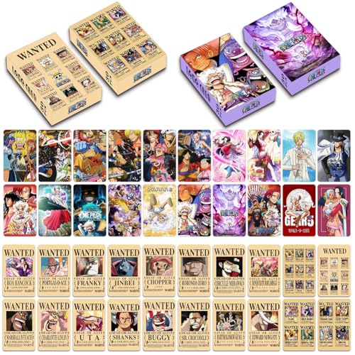 IFHDO Anime Karten Cartoon Trading Cards, 60 Stück Anime Sammelkarten Karten Set, Animated 3D Gedruckte Kleine Karten, Anime Peripherie Sammelkarten für Jungen und Mädchen als Geschenke von IFHDO