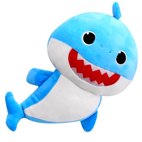 IFHDO Shark Plüschtier, Shark Weiche Stoffpuppe Plüschpuppe Stofftier Spielzeug Plüschtiere Doll Gefüllte Puppen Stoffpuppe Cartoon Kuscheltier Plüschkissen für Mädchen und Jungen (30CM) von IFHDO