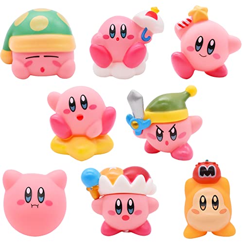 Kirby Figuren Set, 8 Stück Kirby Tortenfiguren Kindergeburtstag, Mini Figuren Tortendeko, Cupcake Figuren Spielzeugfür Kinder Baby Party Geburtstag Party Kuchen Dekoration Supplies von IFHDO