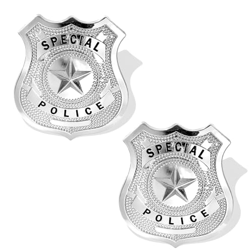 2 Stück Polizeimarke Polizei Abzeichen Metall Polizei Abzeichen Polizisten 2 Stück Polizeimarke Polizei Abzeichen Metall Polizei Abzeichen Polizisten von IFUDE