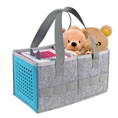 IGEAIIE Toniebox Tragetasche Filz Aufbewahrungstasche für Toniebox Starter Set Zubehör & Figuren Schützender Organizer für Toniebox Audio Player Reise Tragetasche für Tonies Figuren Grau Aufbewahrung von IGEAIIE
