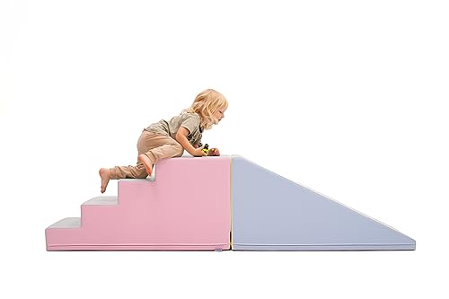 IGLU SOFT PLAY Rutsche Set XXL Softbausteine Schaumstoffbausteine Riesenbausteine (helles Pastell) von IGLU SOFT PLAY