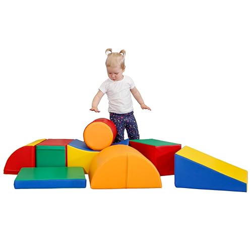 IGLU SOFT PLAY XL Softbausteine Riesenbausteine Schaumstoffbausteine Großbausteine 8 Stück Ab 12 Monaten (Multicolor) von IGLU SOFT PLAY
