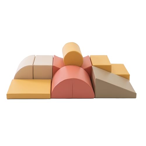 IGLU SOFT PLAY XL Softbausteine Riesenbausteine Schaumstoffbausteine Großbausteine 8 Stück Ab 12 Monaten (Pastel Autumn) von IGLU SOFT PLAY