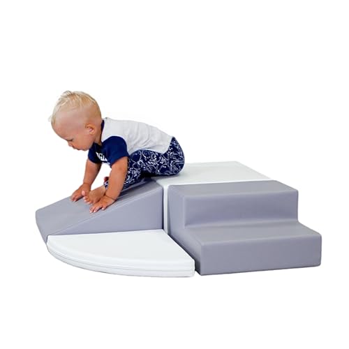 IGLU SOFT PLAY 4 XL Softbausteine Riesenbausteine Schaumstoffbausteine - Anti-Rutsch (Grau/Weiß) von IGLU SOFT PLAY