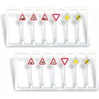 IGRA 65110004 H0 Verkehrsschilder #4 - Set mit 12 Stück Schildern - Warnschildern von IGRA