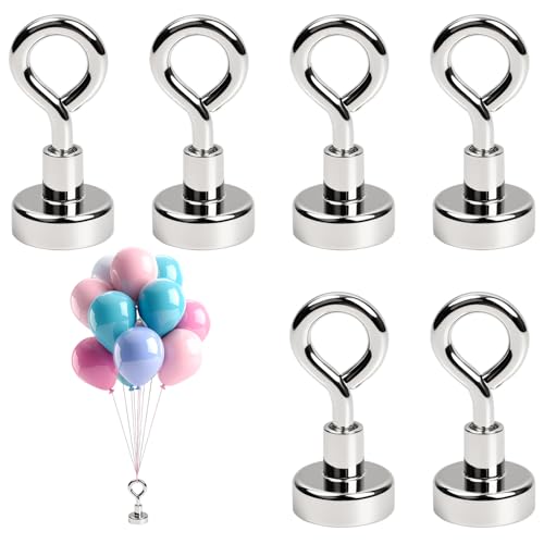 Wiederverwendbare silberne Ballongewichte, 6 Stück – robuste Ballonhalter für Helium- und Luftballons, Party-, Hochzeits- und Geburtstagsdekoration (YH-F18) von IGXX