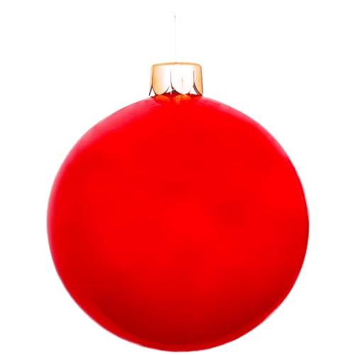 Nahtlose aufblasbare extra große Weihnachtsschmuck Weihnachtsdekoration Atmosphäre Dekoration Innen- und Außenbereich Doppelballons (rot, 45 cm) von IHEHUA