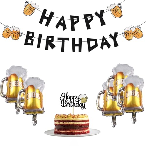 Bier Geburtstag Deko 7 Stück Happy Birthday Banner Folienballon Bierkrug Alles Gute Zum Geburtstag Tortendeko Luftballons Kuchendeko Geburtstagsflagge für Bier Dekoration Party,Geburtstagsfeier Bier Geburtstag Deko 7 Stück Happy Birthday Banner Folienballon Bierkrug Alles Gute Zum Geburtstag Tortendeko Luftballons Kuchendeko Geburtstagsflagge für Bier Dekoration Party,Geburtstagsfeier von IHLOOTD