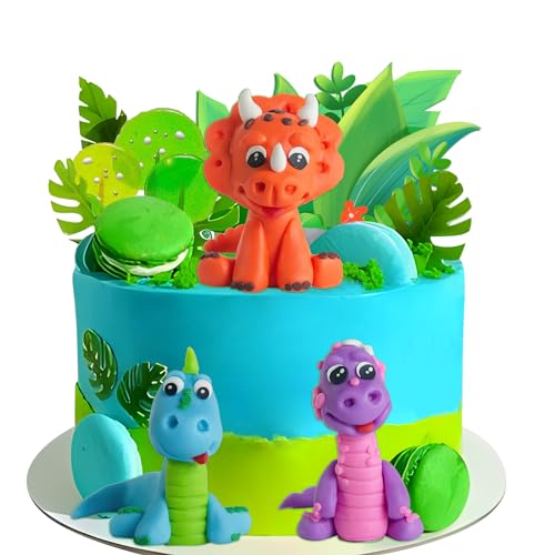 Dino Tortendeko 3 Stück Kuchendeko Dinosaurier 3D Tortenaufleger Dino Cake Topper Dinosaur für Junge Geburtstagsfeier, Dinosaurier Thema Partydekorationen, Babyparty Dino Tortendeko 3 Stück Kuchendeko Dinosaurier 3D Tortenaufleger Dino Cake Topper Dinosaur für Junge Geburtstagsfeier, Dinosaurier Thema Partydekorationen, Babyparty von IHLOOTD