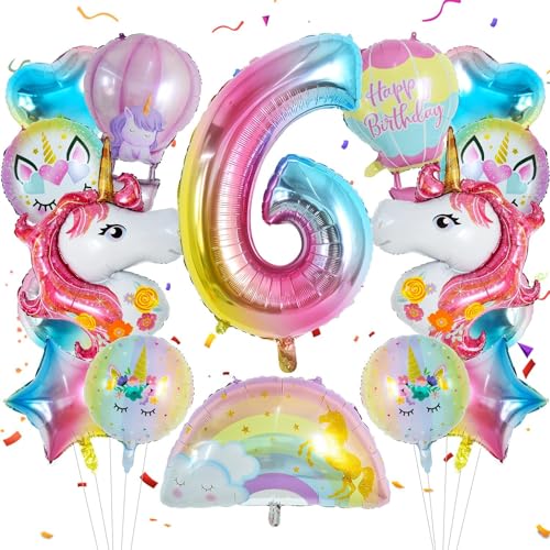 Einhorn Deko Kindergeburtstag 16 Stück Einhorn Luftballon Herzluftballons Geburtstagsdeko 6 Jahre Mädchen Regenbogen Luftballons Folienballon Stern für Einhorn Party,Geburtstagsfeier,Babypartys Einhorn Deko Kindergeburtstag 16 Stück Einhorn Luftballon Herzluftballons Geburtstagsdeko 6 Jahre Mädchen Regenbogen Luftballons Folienballon Stern für Einhorn Party,Geburtstagsfeier,Babypartys von IHLOOTD