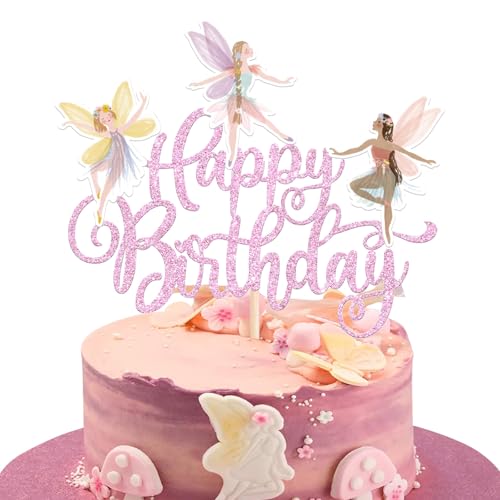 Happy Birthday Fee Tortendeko, Feen Geburtstag Deko, Cake Topper Feen, Kuchen Deko Fee, Kuchen Deko Mädchen, für Geburtstagsfeiern, Taufen Happy Birthday Fee Tortendeko, Feen Geburtstag Deko, Cake Topper Feen, Kuchen Deko Fee, Kuchen Deko Mädchen, für Geburtstagsfeiern, Taufen von IHLOOTD