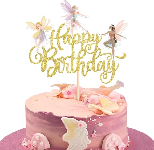Happy Birthday Fee Tortendeko, Feen Geburtstag Deko, Cake Topper Feen, Kuchen Deko Fee, Kuchen Deko Mädchen, für Geburtstagsfeiern, Taufen Happy Birthday Fee Tortendeko, Feen Geburtstag Deko, Cake Topper Feen, Kuchen Deko Fee, Kuchen Deko Mädchen, für Geburtstagsfeiern, Taufen von IHLOOTD