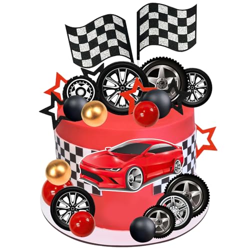 Renn Auto Tortendeko,27 Stück Blau Auto Kuchen Deko,Rennwagen Geburtstagstorte Deko Karierter Flagge Kuchendeko Geburtstag Junge, Cake Topper für Kindergeburtstag, Rennauto Theme Party Renn Auto Tortendeko,27 Stück Blau Auto Kuchen Deko,Rennwagen Geburtstagstorte Deko Karierter Flagge Kuchendeko Geburtstag Junge, Cake Topper für Kindergeburtstag, Rennauto Theme Party von IHLOOTD
