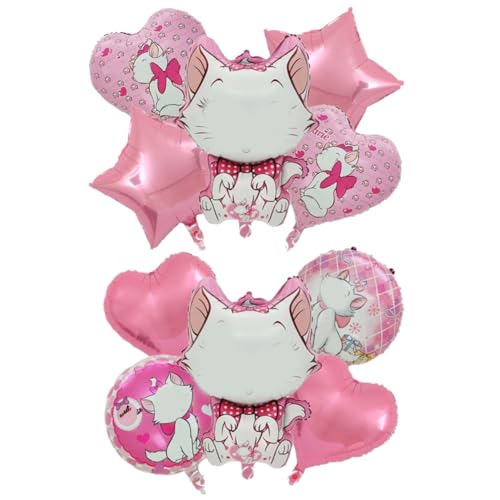 IHLux Katzen Geburtstag Luftballons 10 pcs Rosa Aluminiumballon für Kinder Geburtstag Dekoration IHLux Katzen Geburtstag Luftballons 10 pcs Rosa Aluminiumballon für Kinder Geburtstag Dekoration von IHLux