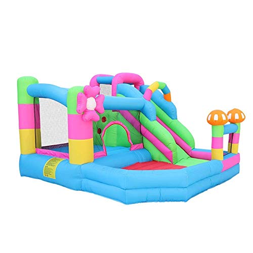 IIPOSAQQ Hüpfburgen Aufblasbares Kinderschloss Clim Slide Outdoor Unterhaltungsgeräte Große Kinderunterhaltung Eq (Blau 320x280x198cm) von IIPOSAQQ