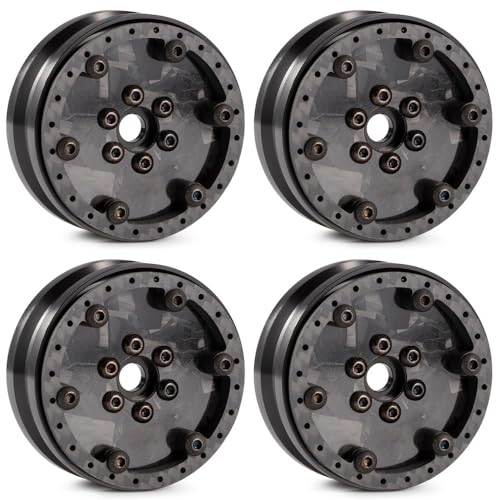 FYUtWh Leichte, verstellbare, versetzte Carbon-Aluminium-1,9-Räder, kompatibel mit 1/10 RC-Crawler-Modellen, einschließlich VS4-10 H10 Optic(Type C) von IJOSADON