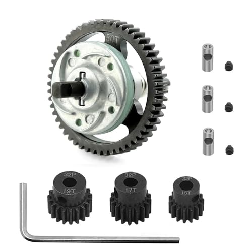 FYUtWh Metall 6878 Komplette Rutschkupplung mit 15 17 19T Ritzel, kompatibel mit 1/10 4x4 VXL Upgrade-Komponenten(50T) von FYUtWh