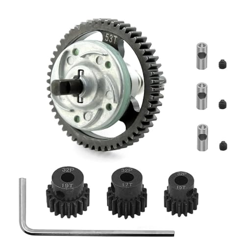 FYUtWh Metall 6878 Komplette Rutschkupplung mit 15 17 19T Ritzel, kompatibel mit 1/10 4x4 VXL Upgrade-Komponenten(53T) von FYUtWh