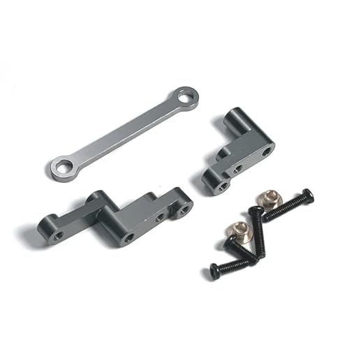 IJOSADON 1/16 RC Auto Metall Lenkung Teile kompatibel mit Modellen 16207 16208 16209 16210 H16 H16BM(Light Grey) von IJOSADON