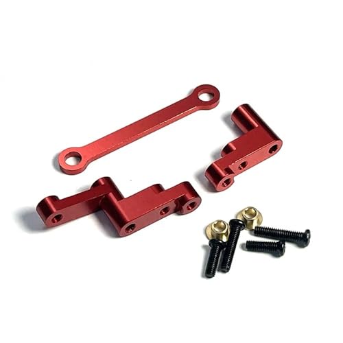 IJOSADON 1/16 RC Auto Metall Lenkung Teile kompatibel mit Modellen 16207 16208 16209 16210 H16 H16BM(RED) von IJOSADON