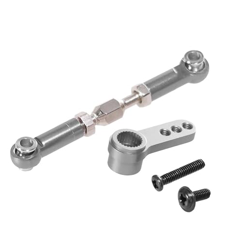 IJOSADON 1/16 RC Auto Upgrade Teile Kompatibel Mit Metall 25T Servo Arm Servo Horn Lenkung Link Stange Kompatibel mit H16 B16BM h16PL 16207 16208 16209 16210(Titanium) von FYUtWh