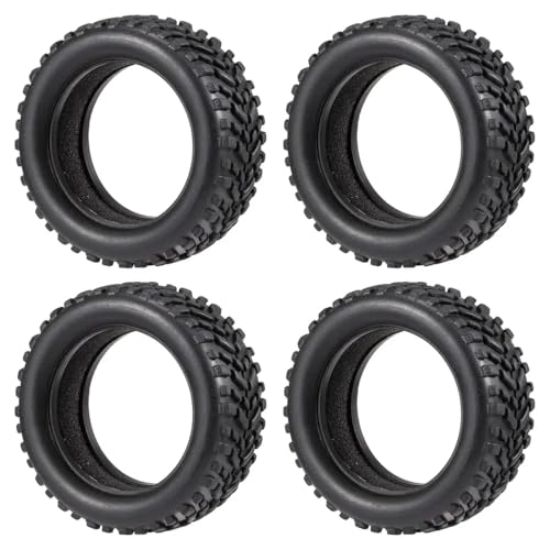 IJOSADON 1,9 Zoll 76 mm Off -Road -Buggy -Reifen- und Radrand Kompatibel mit 1/14 1/16 1/10 Fernbedienungsautos mit Hyper GO 14210 14209 144001 Modelle kompatibel(Tires 4Pcs) von IJOSADON