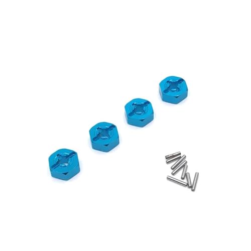 IJOSADON 12-mm-Nabenadapter aus Metall Kompatibel mit 144001 144002 144010 124016 124017 124018 124019 A949 A959 A969 A979 kompatible RC-Autoteile(Blue) von IJOSADON