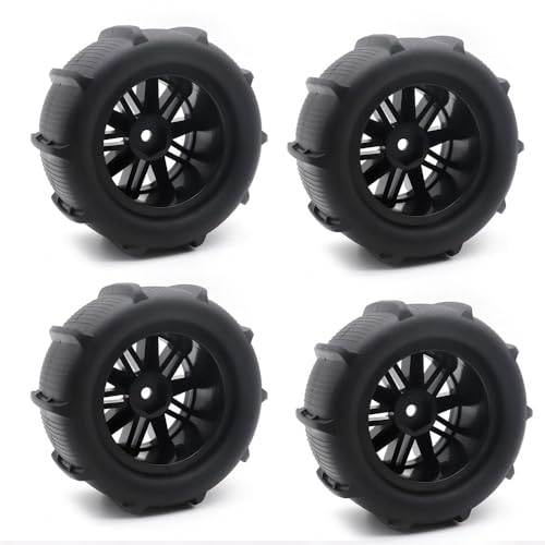 IJOSADON 12 mm Sechskant-Offroad-Buggy-Reifen Kompatibel mit Schnee, Sand und Schlamm, kompatibel mit verschiedenen 1/14, 1/16 und 1/18 RC-Autos RC Auto Zubehör von IJOSADON