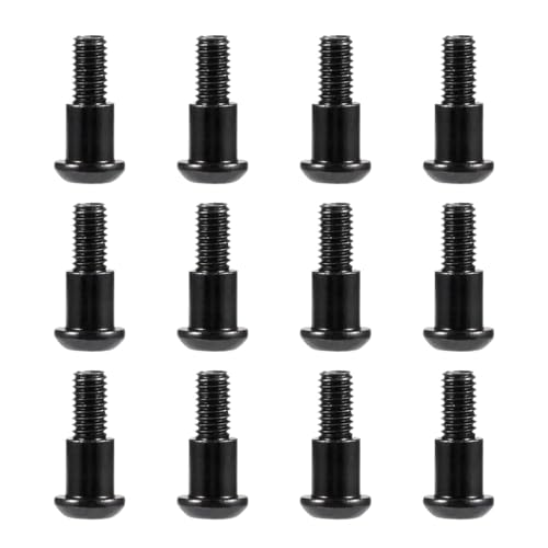 IJOSADON 12pc M3x4x10mm Hex -Taste Kopf Kingpin Schulterschrauben kompatibel mit AR44 AR45 Vanquish F10 H10 Optic Achse(Black 12PCS) von IJOSADON