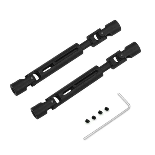 IJOSADON 2-teilige Metallantriebswelle, kompatibel mit RC-Autos im Maßstab 1:12, Teilezubehör der MN78-Serie(Black) von IJOSADON