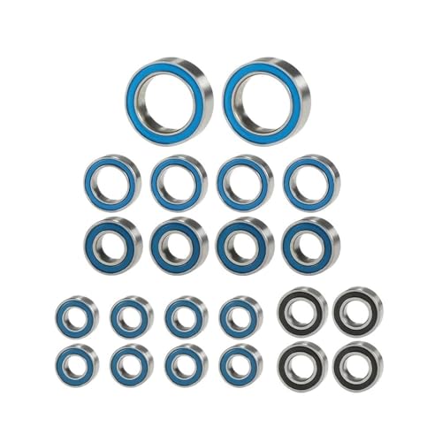 IJOSADON 22PCS Metall abgedichtetes Lagerset kompatibel mit 1/18 RC Crawler K10 Chassis Getriebe Ersatzteilen von IJOSADON