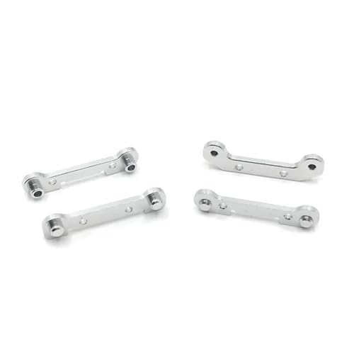IJOSADON 4 Stück metallverstärktes Schwingarm-Upgrade, kompatibel mit 1/12 124018 1/14 144001 144010 RC-Autoteilen(Silver) von IJOSADON