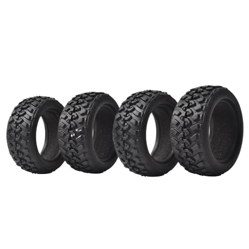 IJOSADON 4 stücke Gummi Rad Reifen Kompatibel mit TT01 TT02 Kompatibel RC Rally Drift Off Road Racing Auto Upgrade Teile von IJOSADON