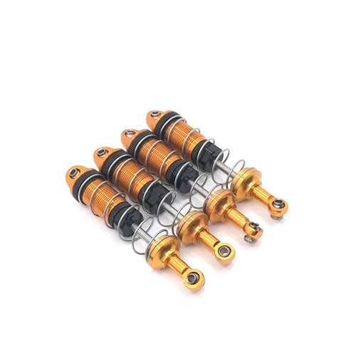 IJOSADON 4 stücke Metall Stoßdämpfer Dämpfer Kompatibel mit 1/16 RC Auto Kompatibel Mit Upgrade Teile 16889 16889A 16890 16890A SG1601 SG1602 Zubehör(Yellow) von IJOSADON