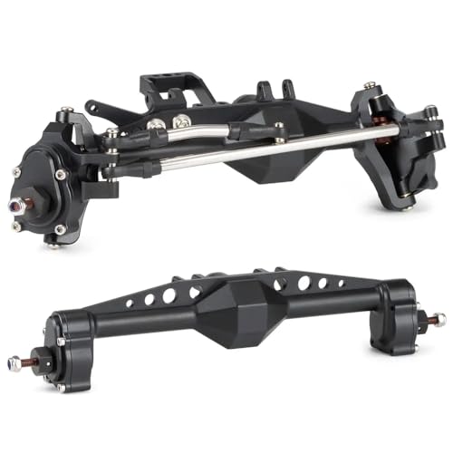 IJOSADON 7075 Aluminium EIN Stück bearbeitete Portalachse mit BTA -Servohalterung Kompatibel mit kompatible III und VRD VRD Carbon Chassis(Black 2 Piece Set) von IJOSADON