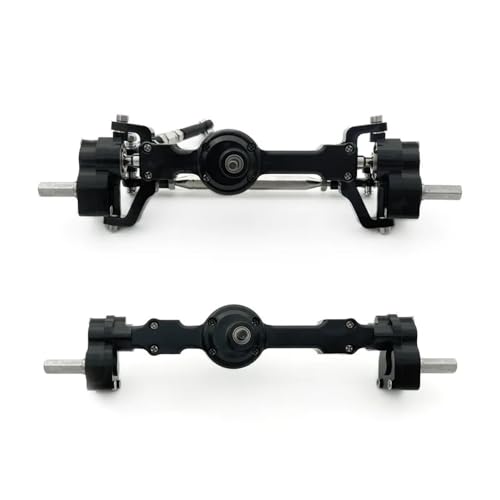 IJOSADON Aluminium CNC eloxierte Vollmetall-Portalachse vorne und hinten, kompatibel mit RC-Cars im Maßstab 1:12 MN99S MN98 D91 D99 D99S MN90 Upgrade(Black) von IJOSADON