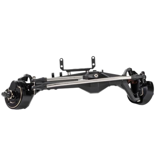 IJOSADON Aluminium -Portalachse Kompatibel mit 7075 mit Messingknöchelgewichten, die mit 1/10 Rock Crawler kompatibel sind(Front Axle Black A) von IJOSADON