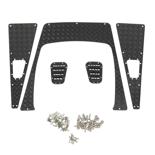 IJOSADON Anti-Rutsch-Metall-Einlassgitter-Haubendekoration Kompatibel mit 1/10 RC-Crawler-Autos, kompatibel mit TRX-4 RC Auto Zubehör von IJOSADON