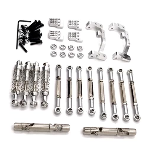 IJOSADON C14 C24 1/16 RC Auto Metall Upgrade Teile kompatibel mit Feiyu FY003-5A einschließlich Spurstangen Antriebswellen und Stoßdämpfer(Silver) von IJOSADON